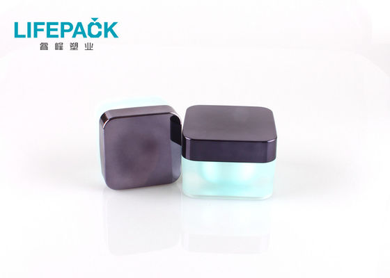 61mmx61mmx44mm Cosmetic Acrylic Jar 30g Square Shape Double Wall Type