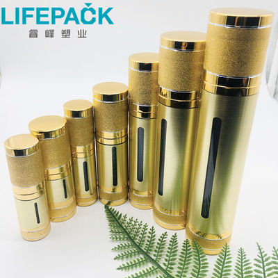 Leere luftlose Flaschen-Goldplastikfarbe mit Zustimmung der Pumpen-Kappen-ISO9001